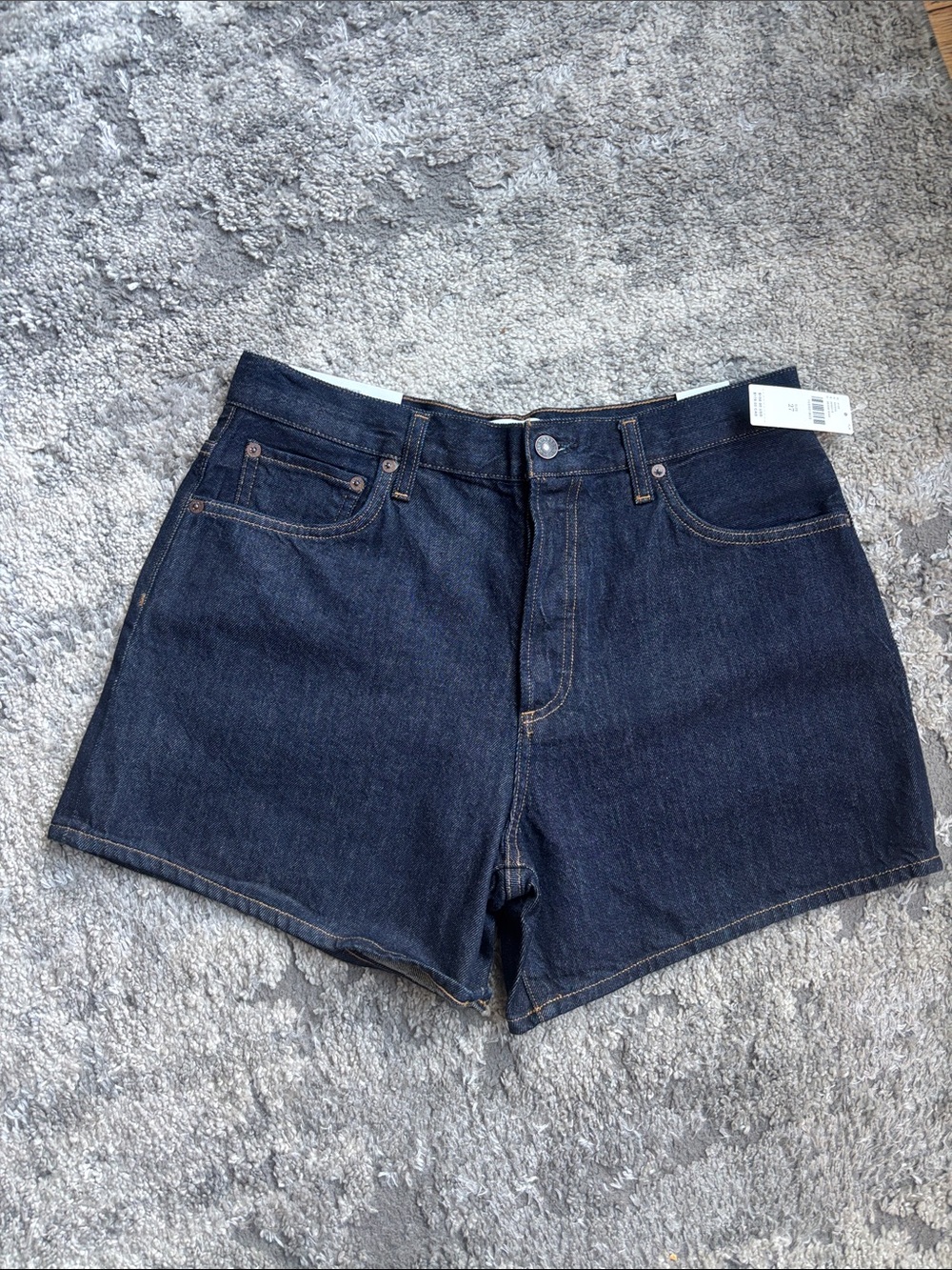 Agolde Dark Blue Denim Shorts